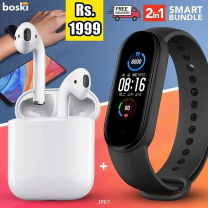 Smartband + TWS White : Bundle of 2