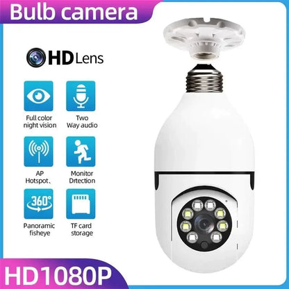 Wireless Wifi Bulb Security Camera